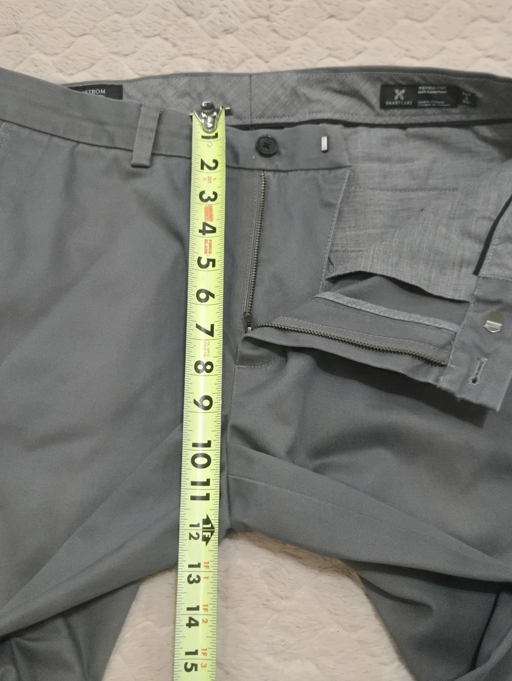 Nordstrom Men's Shop Gray Straight Fit Smartcare Wrinkle-Free Pants, 34x30